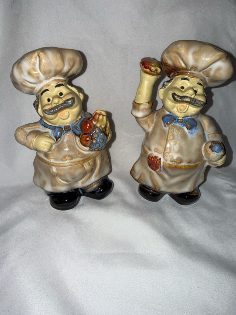 Vintage Ceramic Pair of Chef figurines